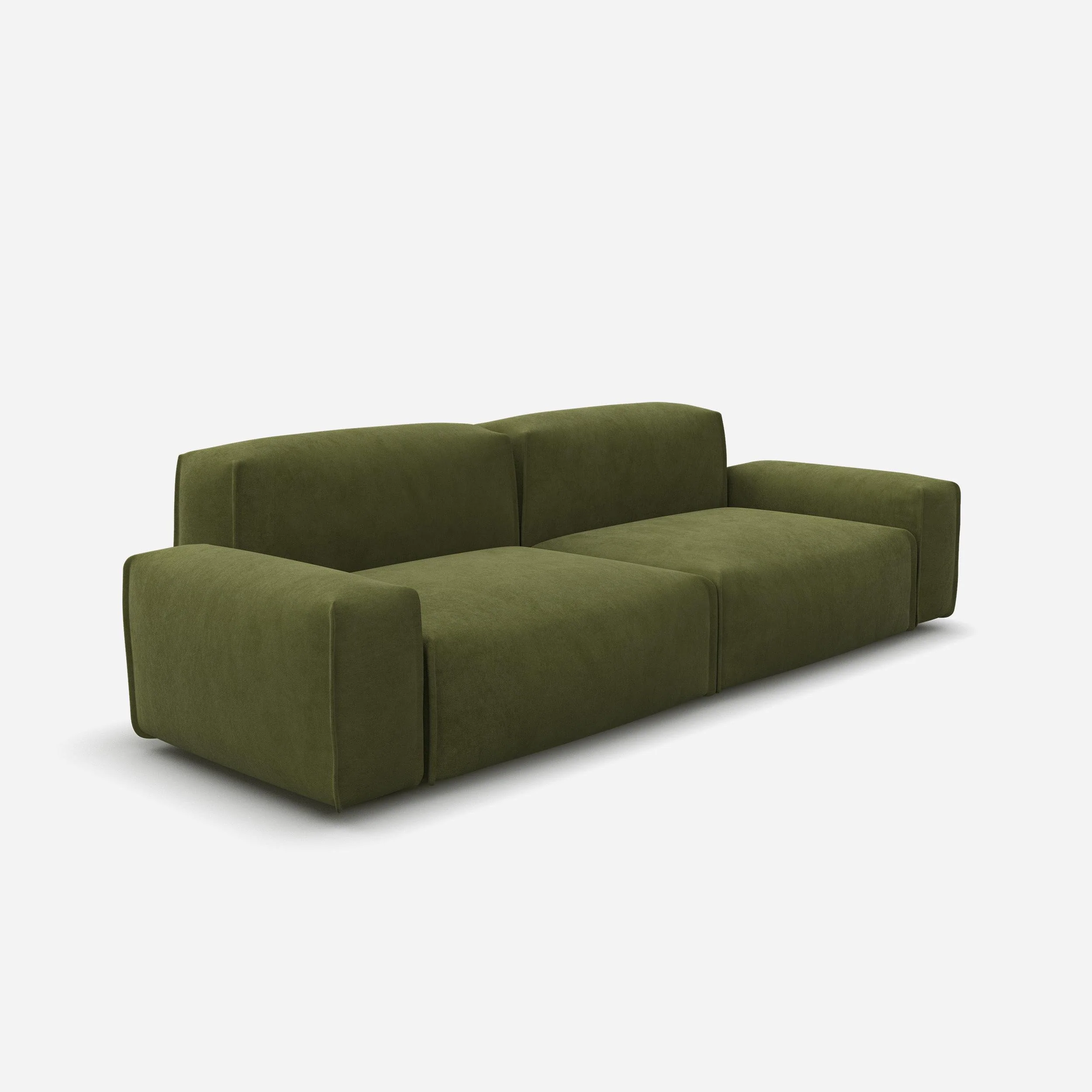 Float 3 Seater Sofa | Dark Green Velvet - Image 3
