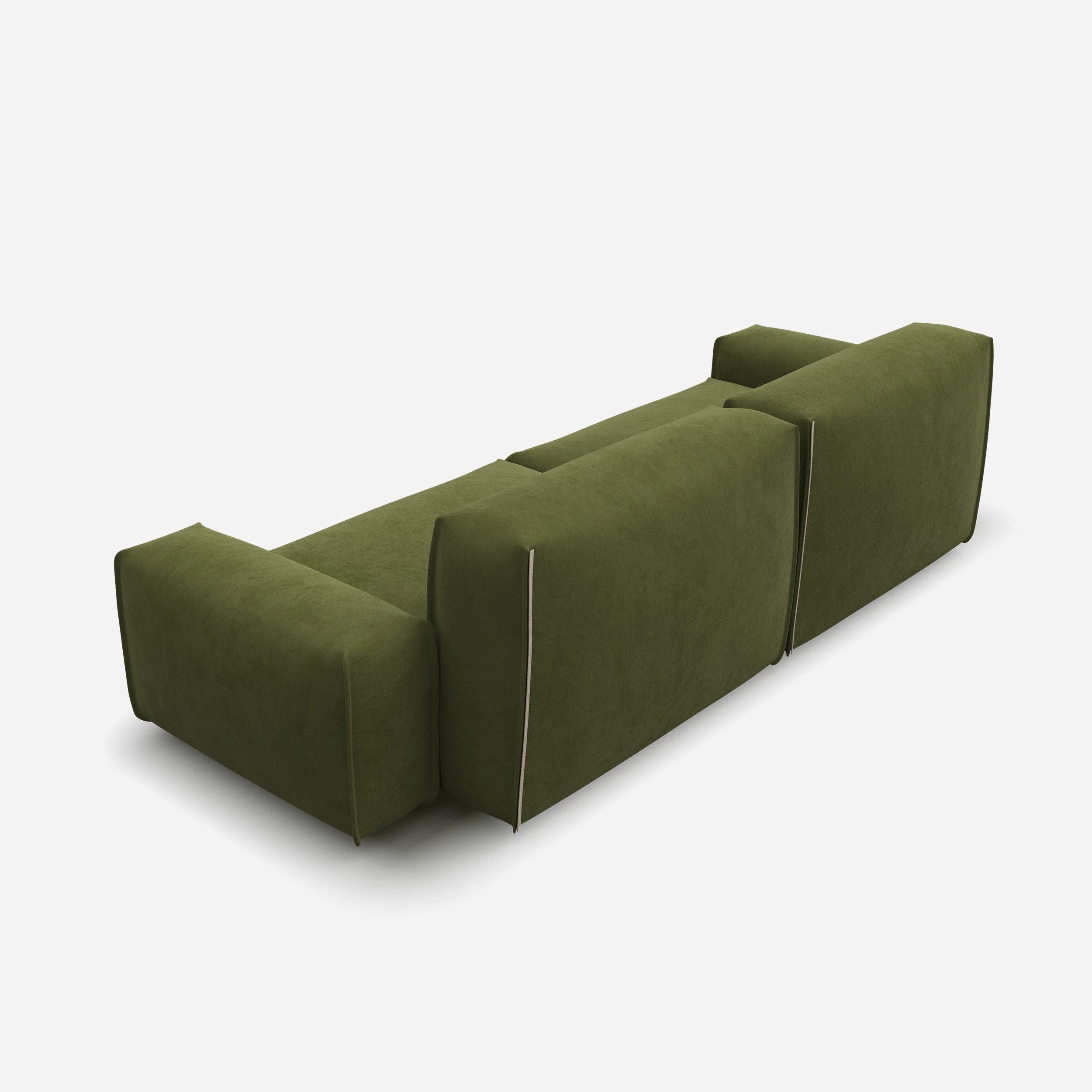 Float 3 Seater Sofa | Dark Green Velvet - Image 4
