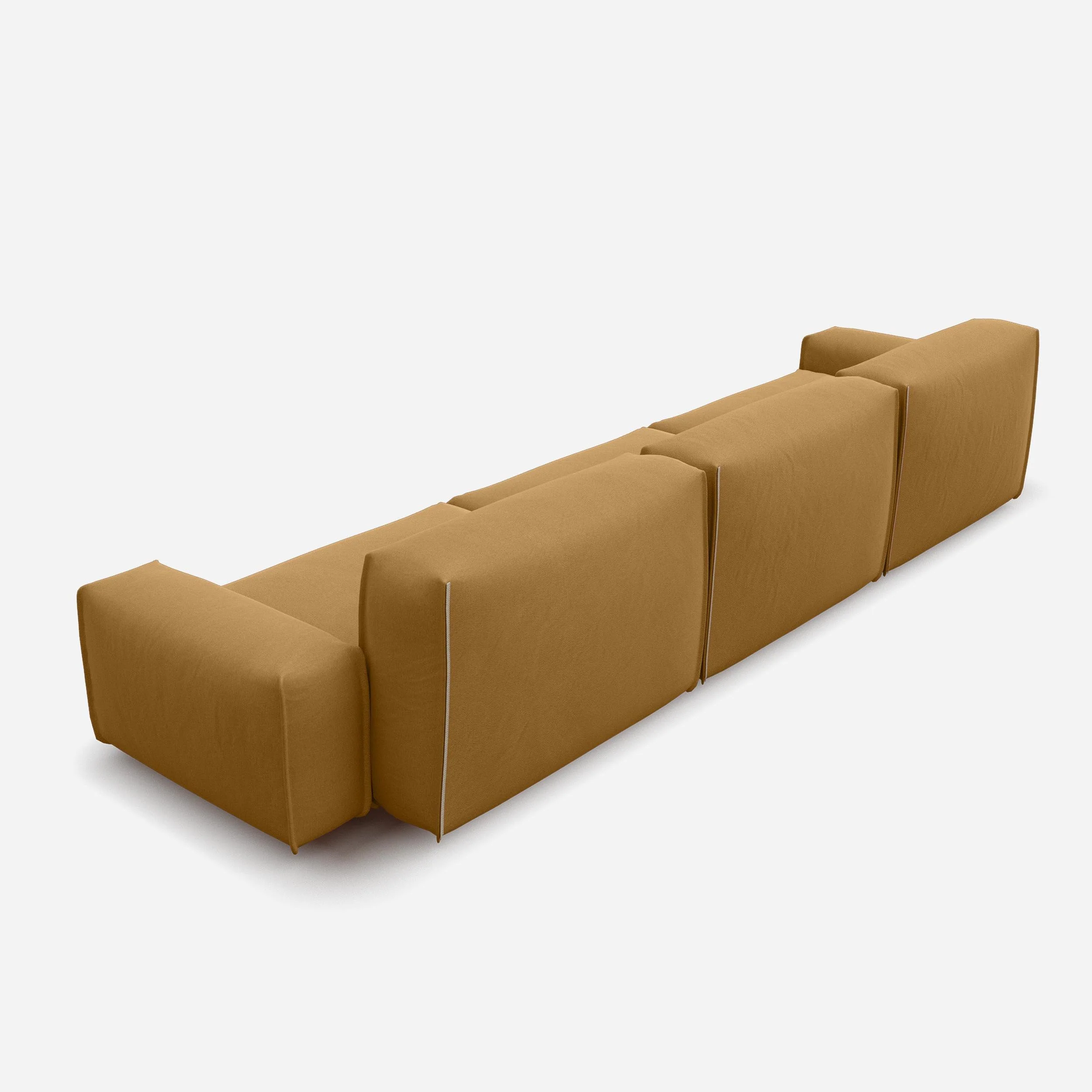 Float 5 Seater Sofa | Ochre Cotton - Image 4