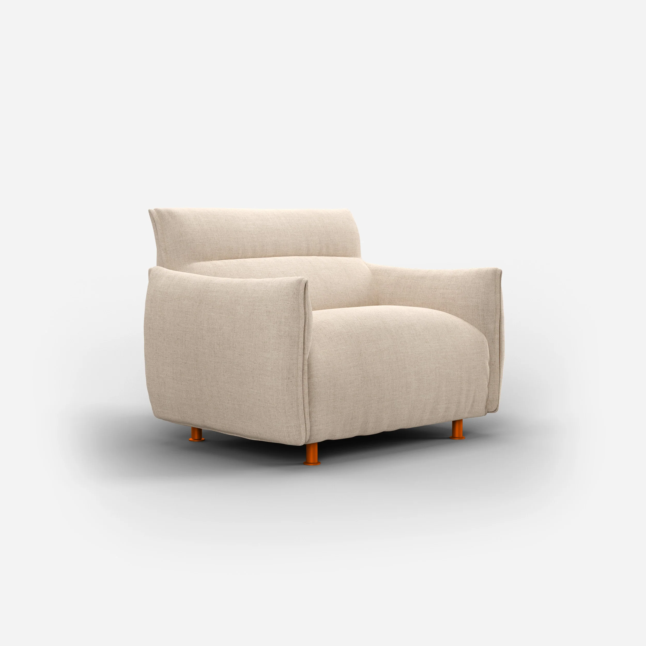 Hug Armchair (regular) | Cream Textured Weave - Image 3