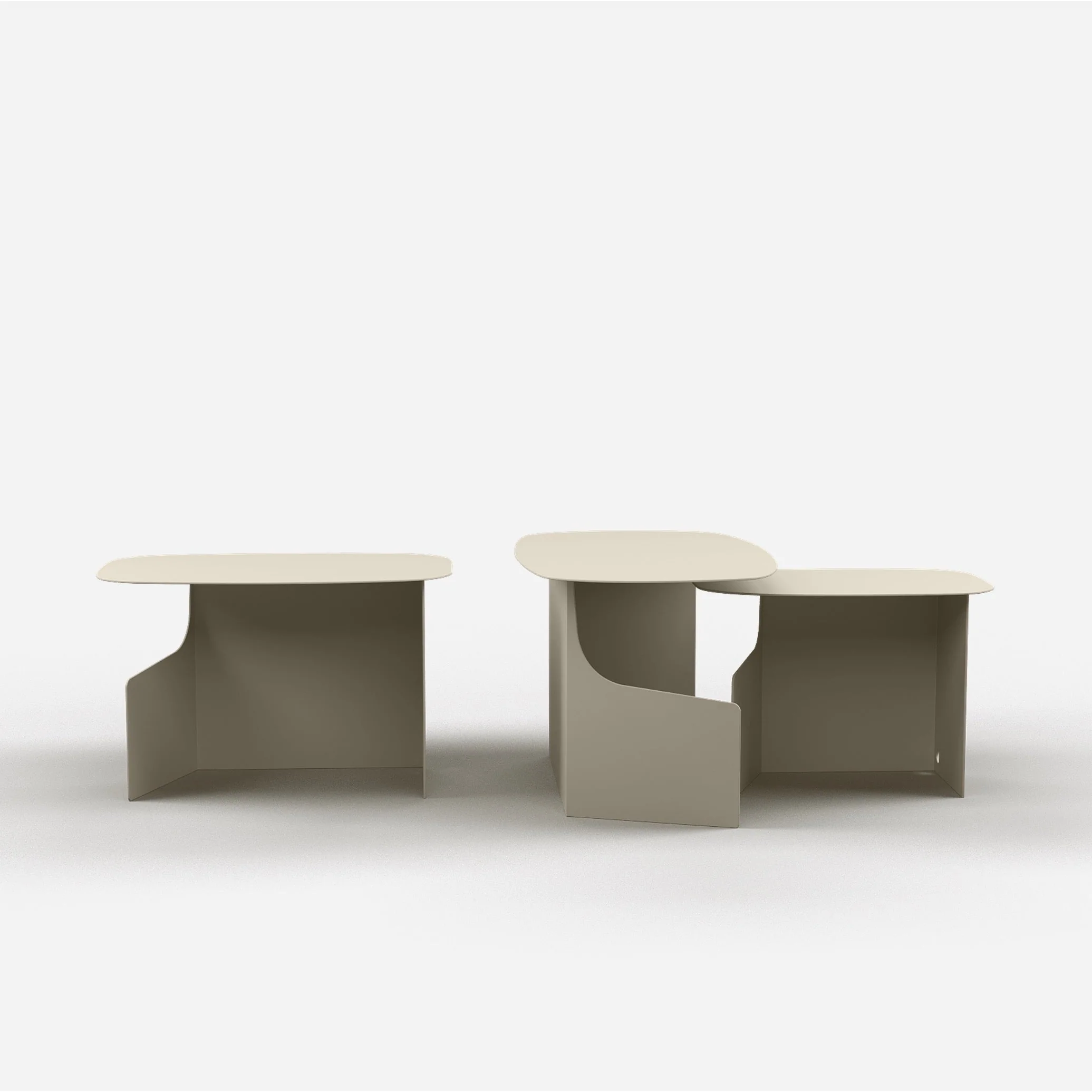 Cutout Nesting Tables | Eggshell White - Image 5