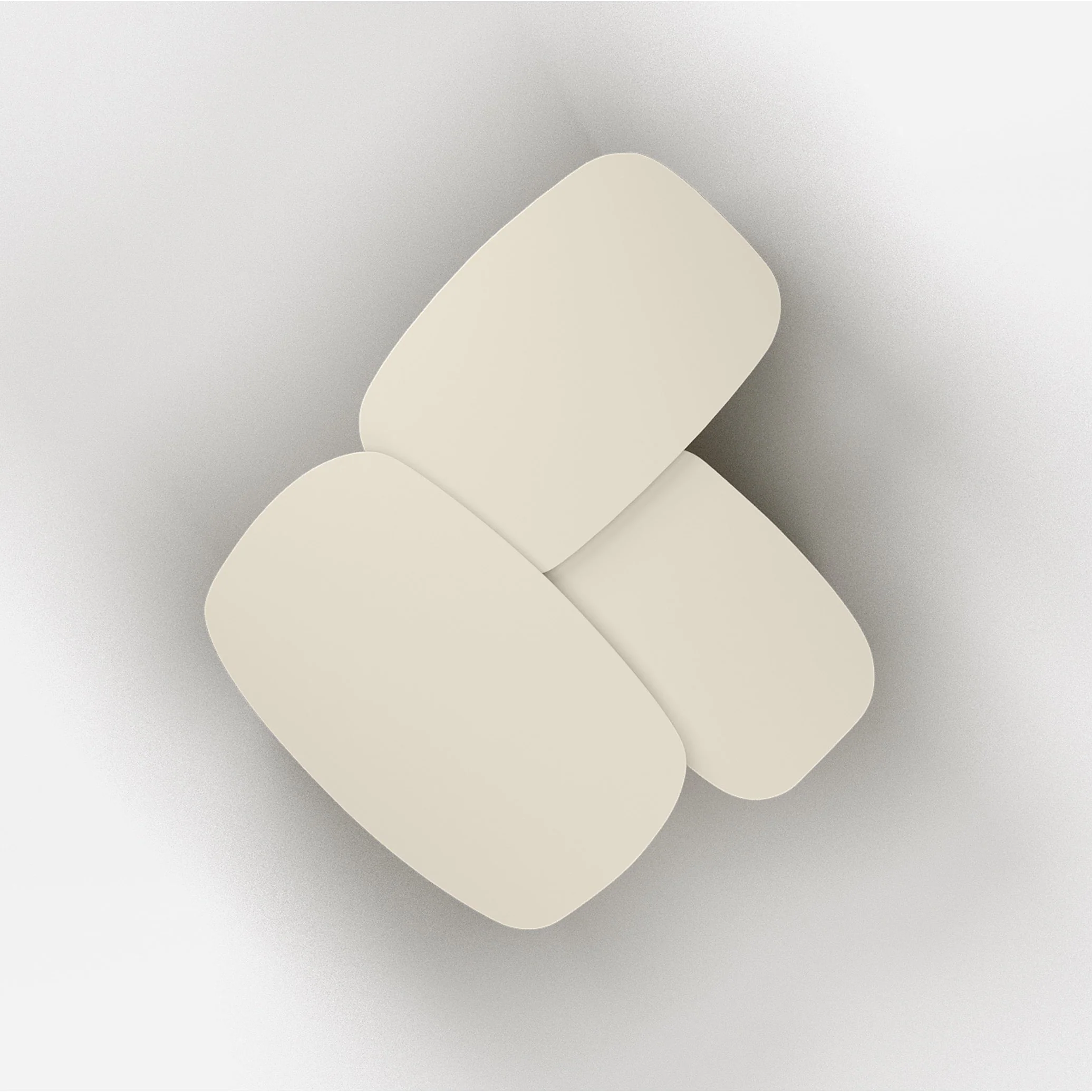 Cutout Nesting Tables | Eggshell White - Image 6