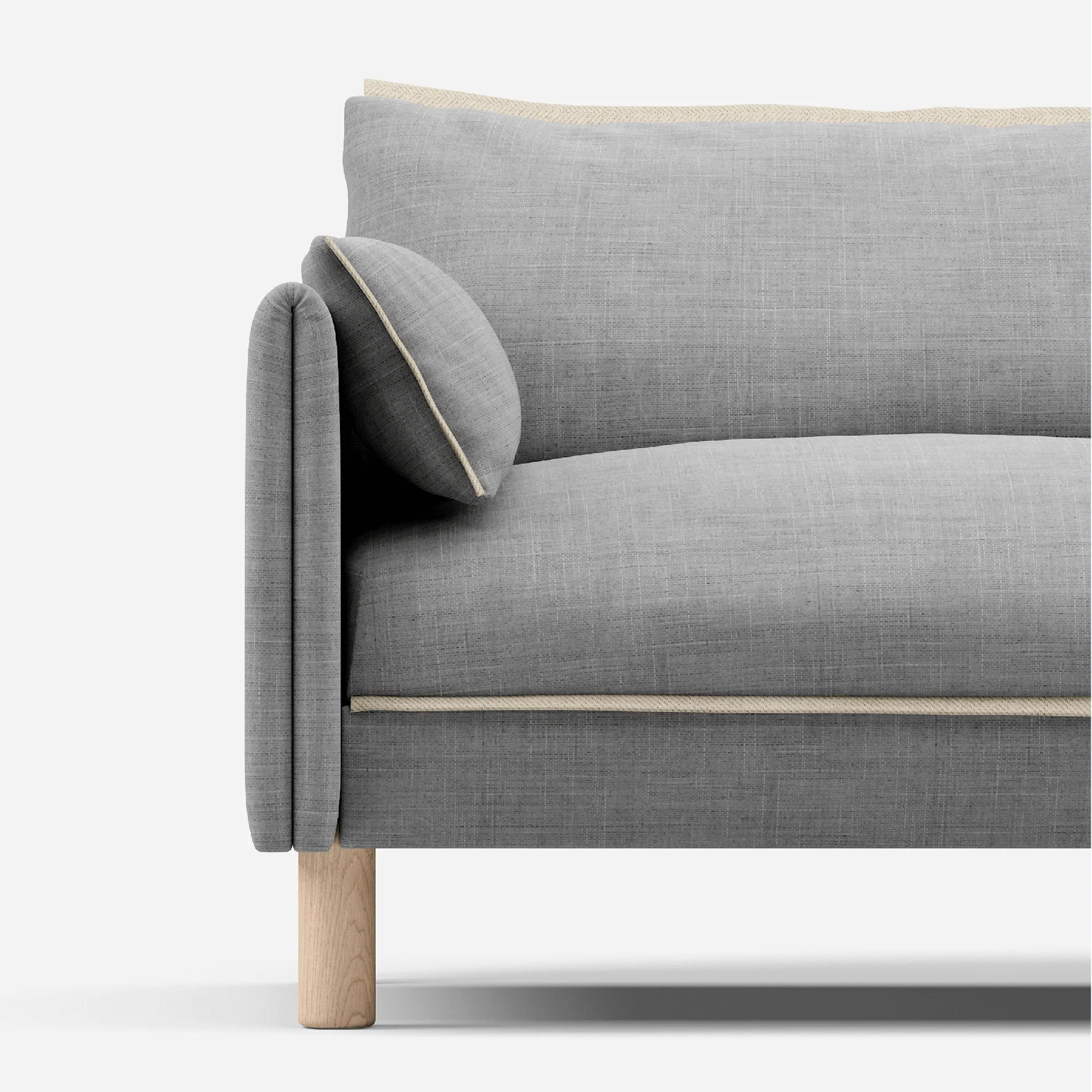 Side Cushions | Light Grey Weave - Image 3